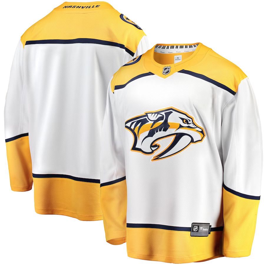 Men Nashville Predators Fanatics Branded White Breakaway Away NHL Jersey->women nhl jersey->Women Jersey